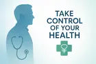 Silhouette of a man with a stethoscope, promoting proactive health management—Prostate Health: What Every Man Should Know (and Do About It).