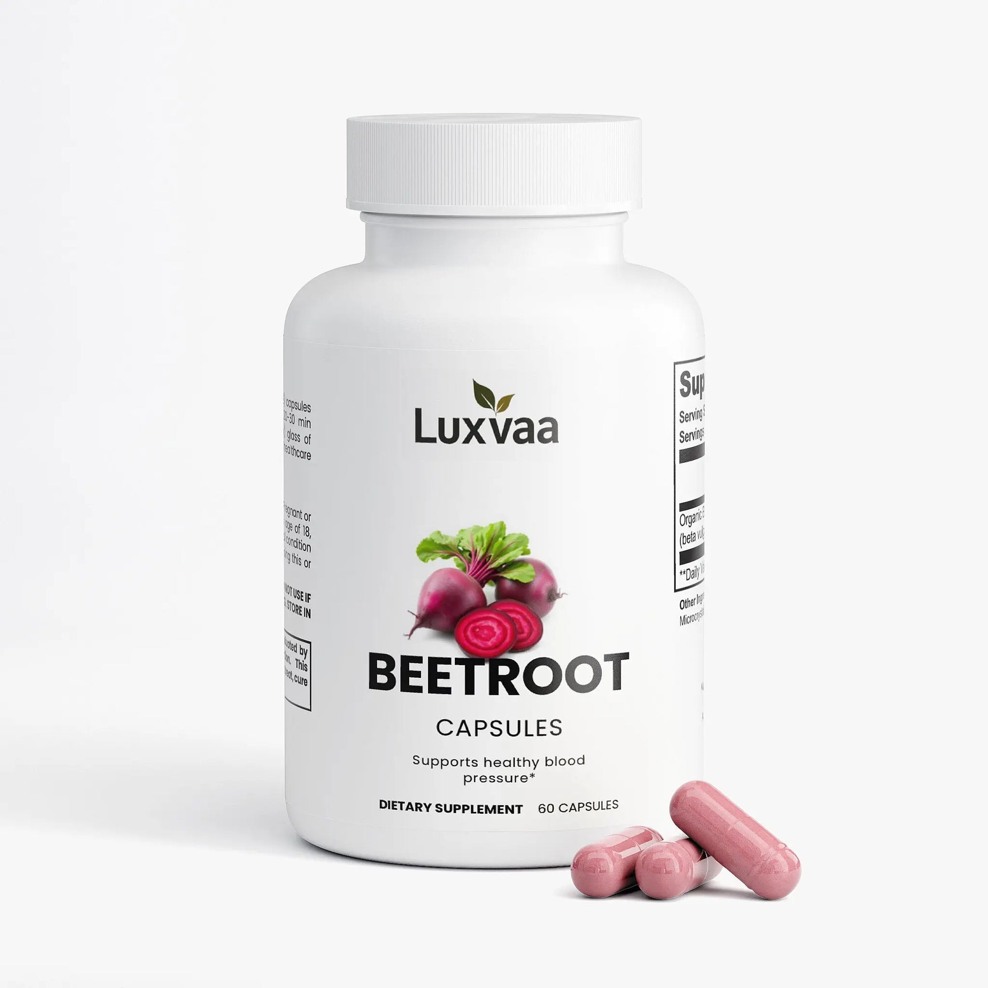 LUXVAA Organic Beetroot Capsules - LUXVAA