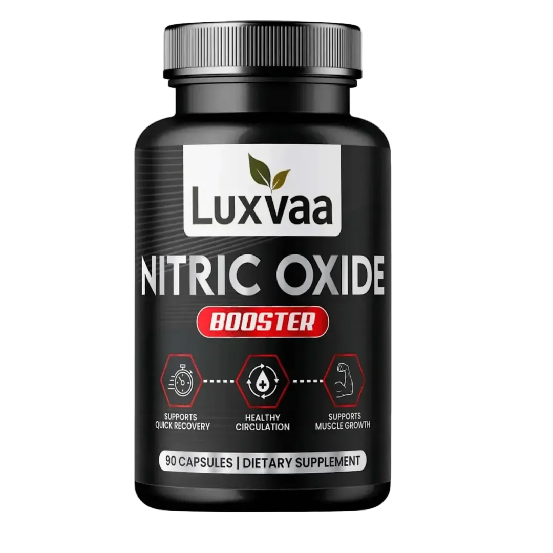 Luxvaa Nitric Oxide Booster – 90 Capsules | L-Arginine, Beet Root & L-Citrulline - LUXVAA