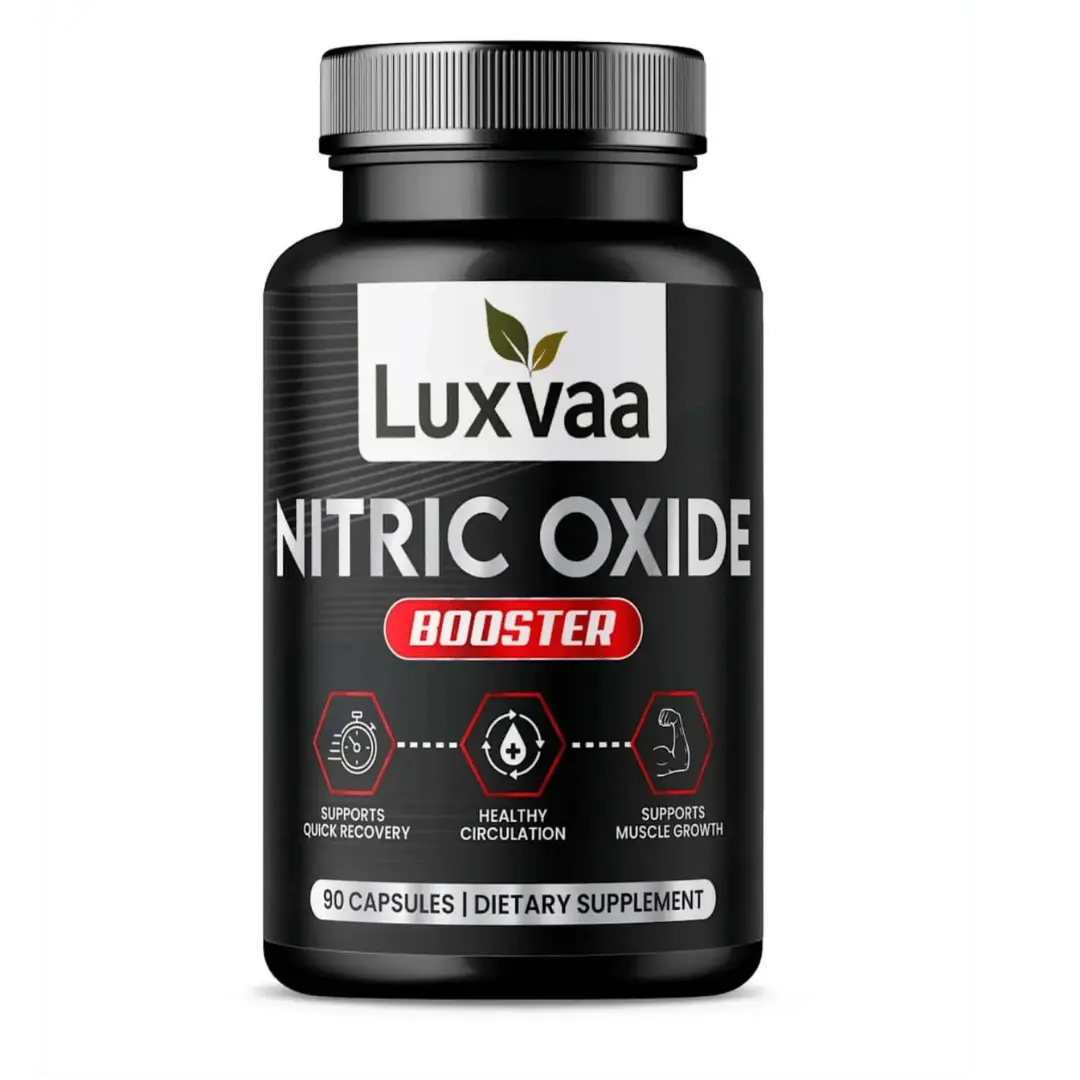 Luxvaa Nitric Oxide Booster – 90 Capsules | L-Arginine, Beet Root & L-Citrulline - LUXVAA