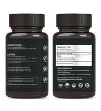 Luxvaa Maca Root Capsules – 1500mg Natural Energy & Balance Support (60 Count) supplement facts and suggested use.