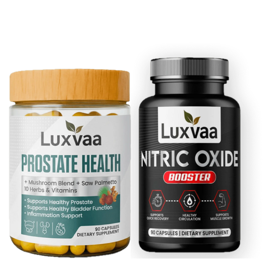 Luxvaa Men’s Health Bundle – Prostate Health & Nitric Oxide Booster (2 Pack, 90ct Each) - LUXVAA