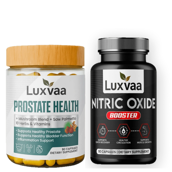 Luxvaa Men’s Health Bundle – Prostate Health & Nitric Oxide Booster (2 Pack, 90ct Each) - LUXVAA
