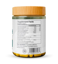 Side view of Luxvaa Prostate Health supplement jar showing nutrient information for promoting prostate health, vital for men's wellness.