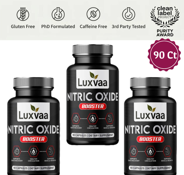 Luxvaa Amino Acid Supplement – 3 Bottle Bundle – 90 Capsules Each