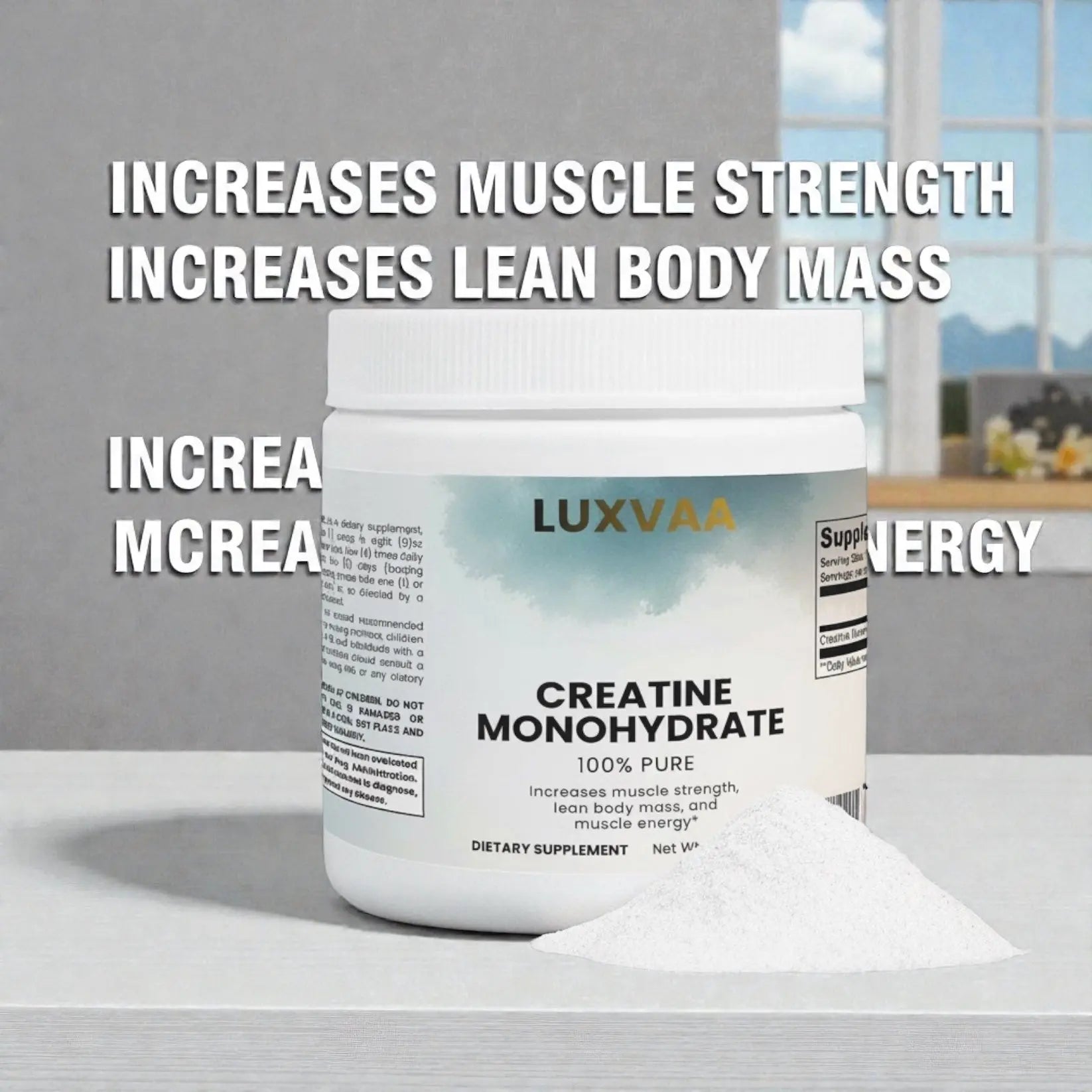 LUXVAA Creatine Monohydrate — 100% Pure LUXVAA